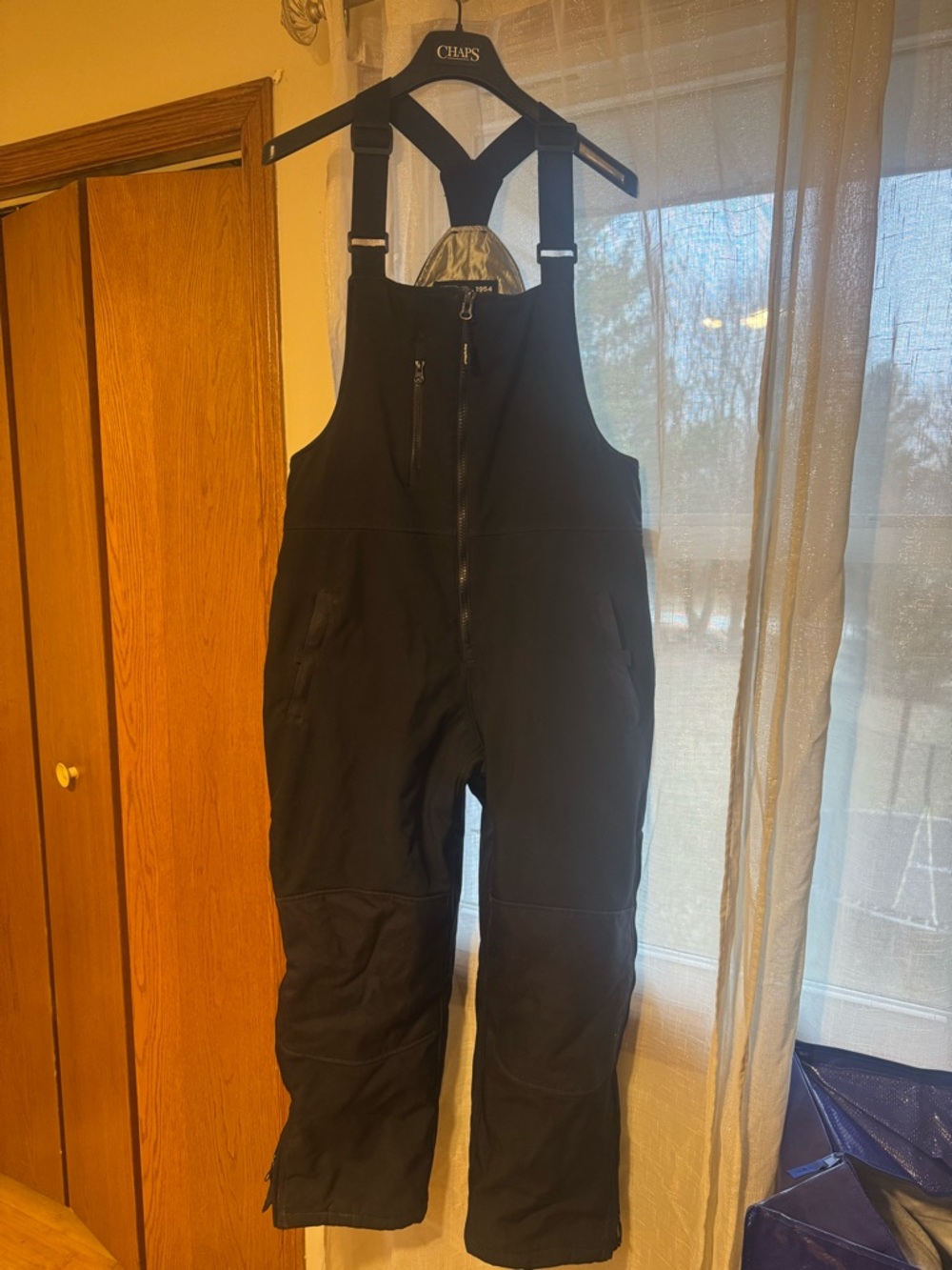 Chaps Black Men's Insulated Bib Pants